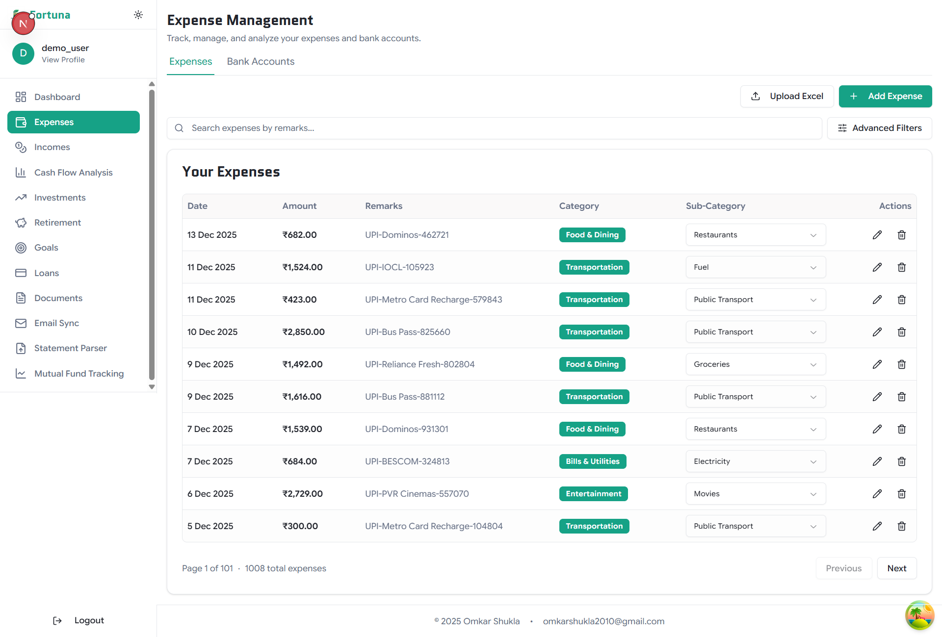 Fortuna Expense Management