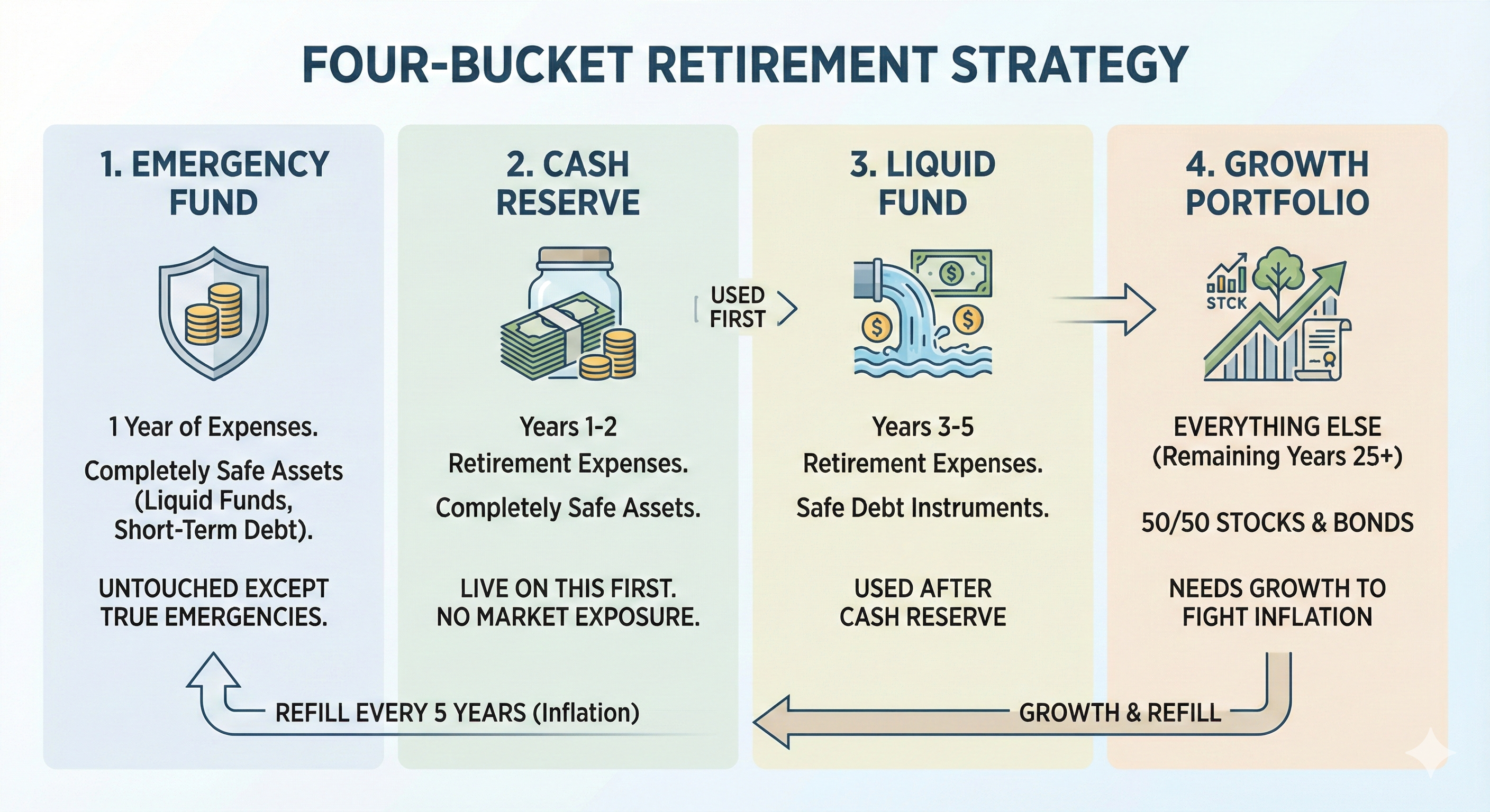4-bucket strategy diagram
